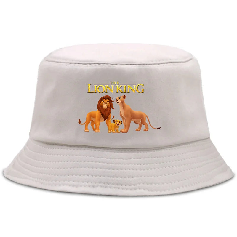 Anime The Lion King Printed Fisherman Hat Cute Cartoon Bucket Hats Autumn Summer