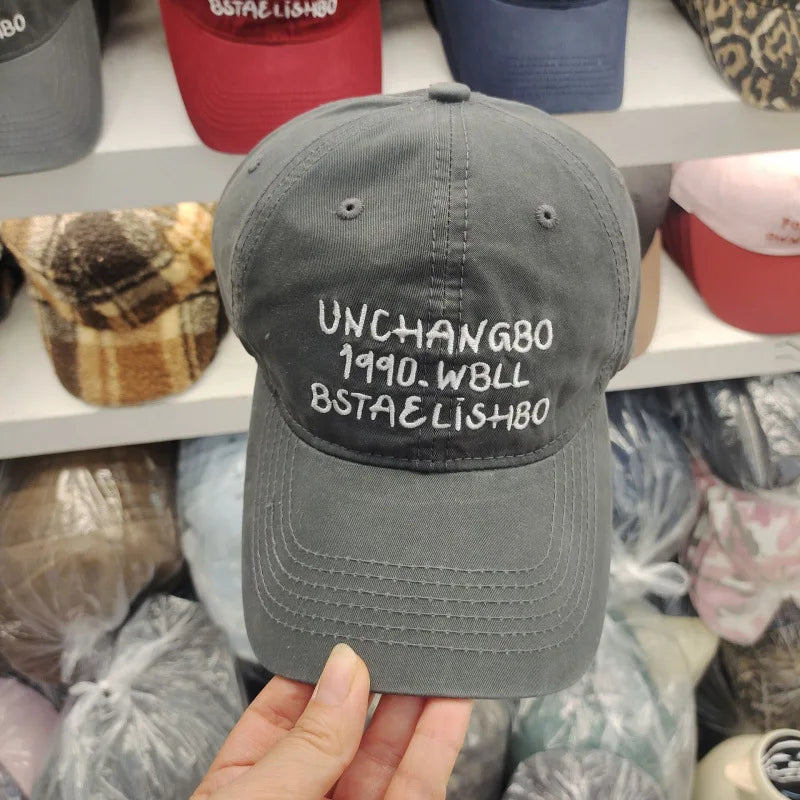 Unisex Korean Quick Drying Embroidered Letters Baseball Hats