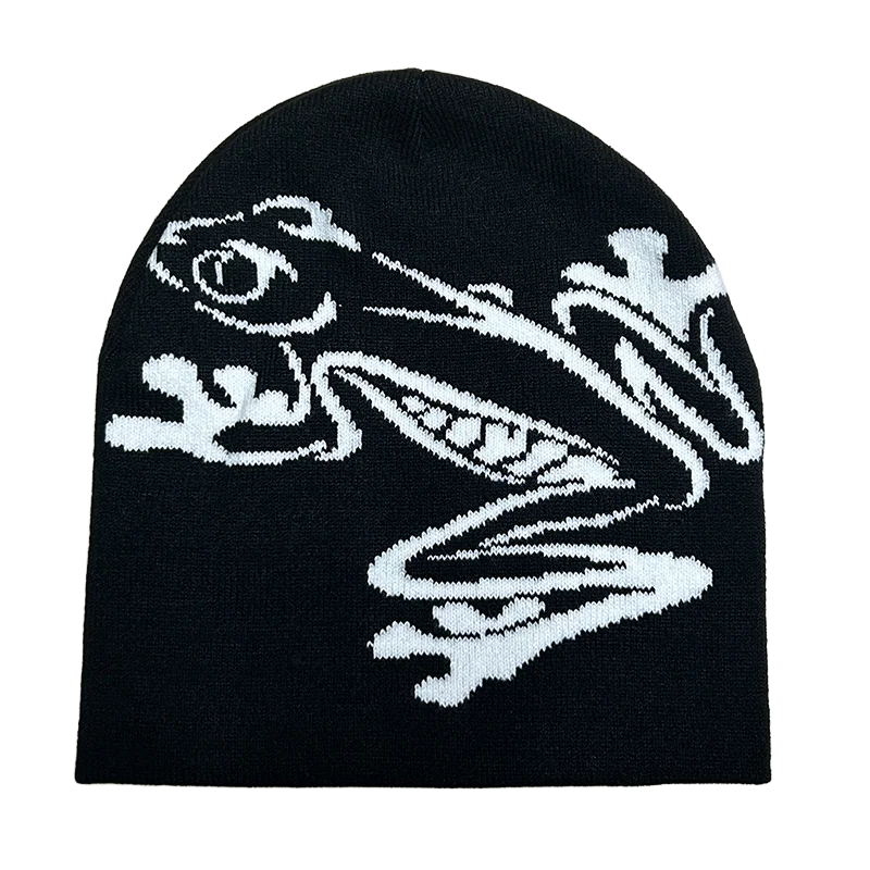 Tree Frog Pattern Beanie Knitted Cap For Men & Women