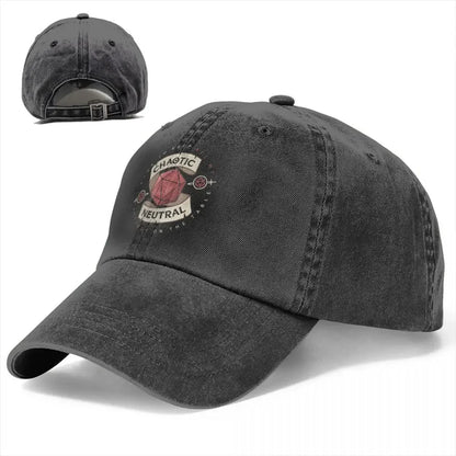 Chaotic Neutral Alignment Kinda Care Kinda Dont Baseball Caps