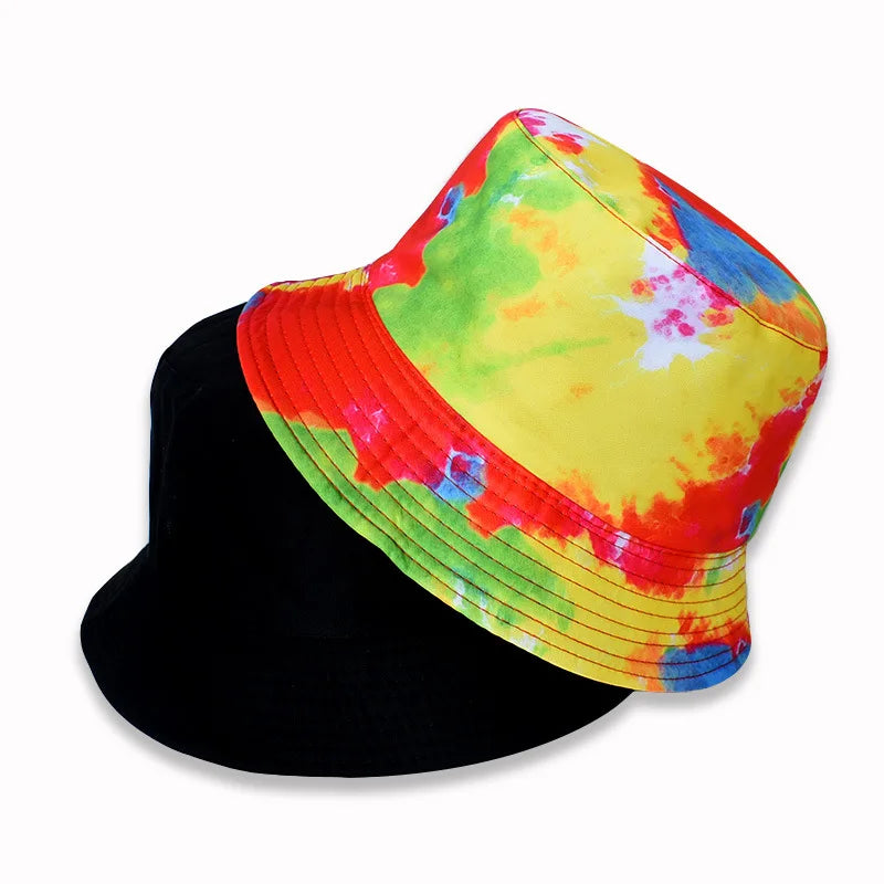 Street Graffiti Men's Bucket Hat Double-Sided Hip Hop Outdoor