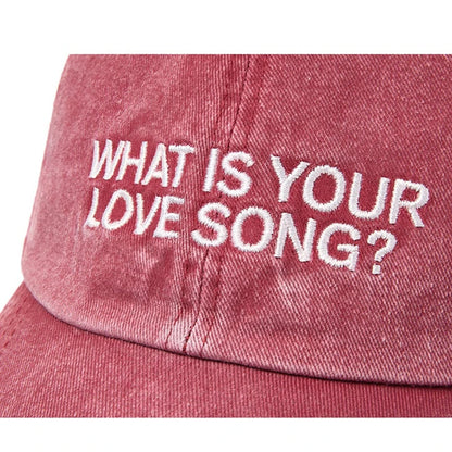 Kpop "What Is Your Love Song" Same Knitted Embroidery Caps