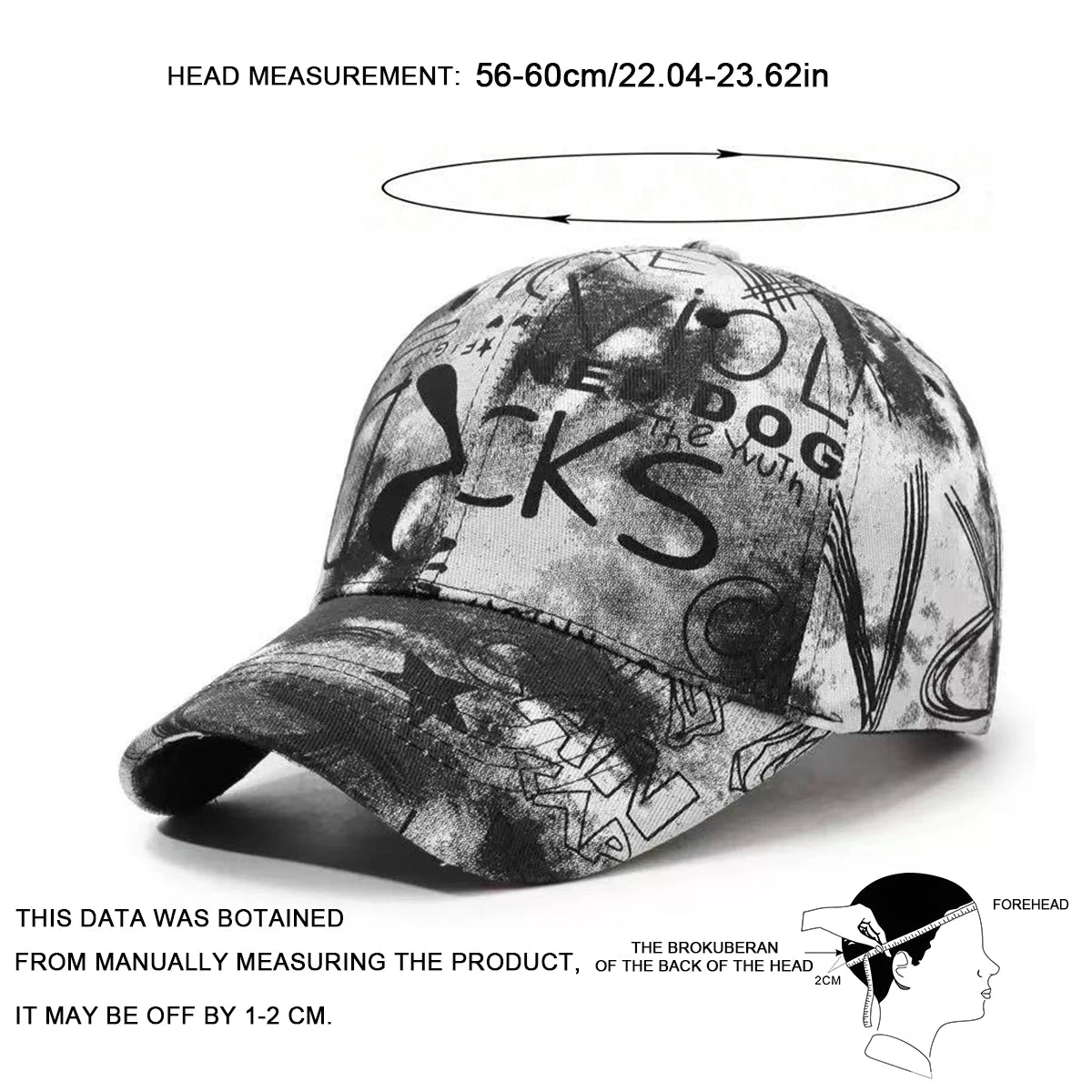 Unisex Graffiti Letters Baseball Caps Spring Autumn Outdoor