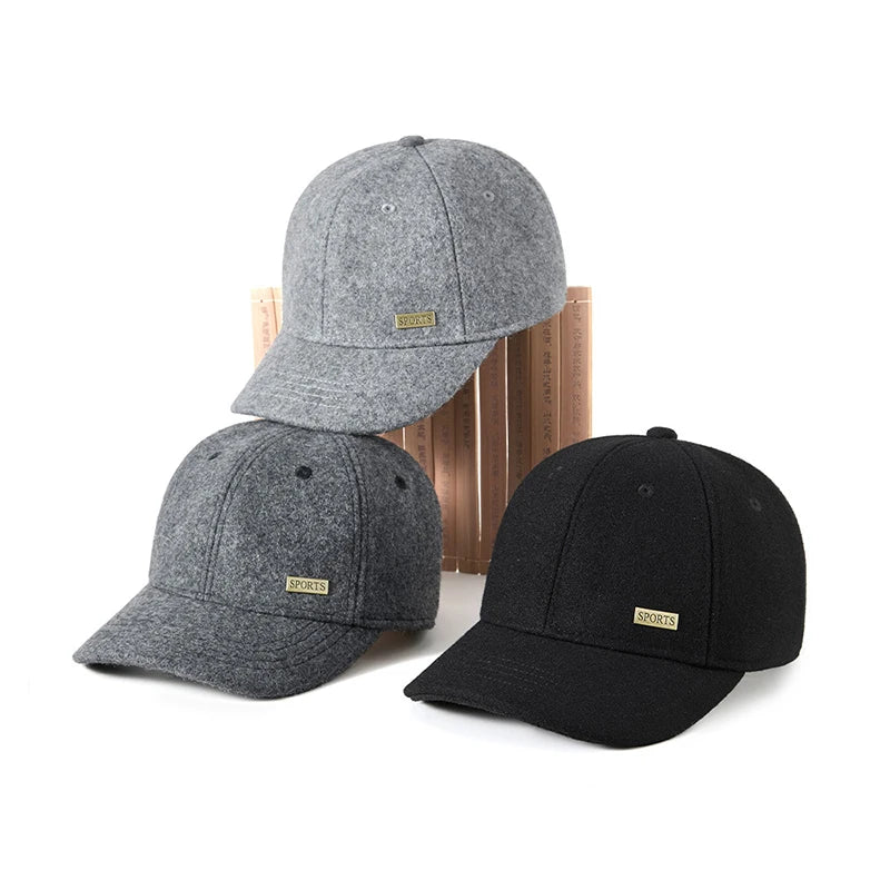 Baseball Cap Hat Men Winter Autumn Warm