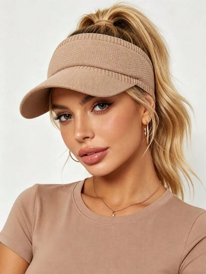 Women Summer Retro Y2K Beach Sun Hat-UV Protection Ponytail Sun Hats