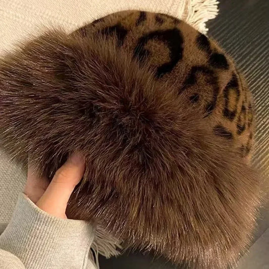 2024 Winter Plush Ear Keep Warm Headgear Fluffy Fur Protection Cap