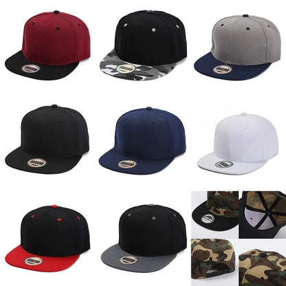 Color-Blocked Flat-Brim Baseball Cap Versatile Sunshade And Sun Protection Hat