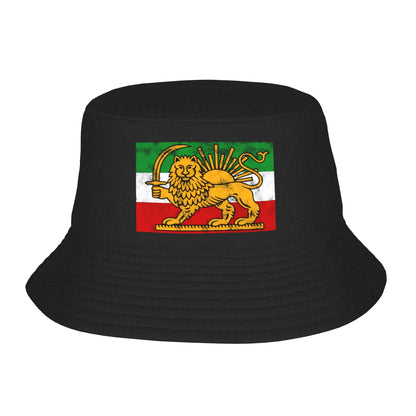 Iran Country Badge Iran Flag Bucket Hat  Street Style Fisherman Caps For Men Women Funny