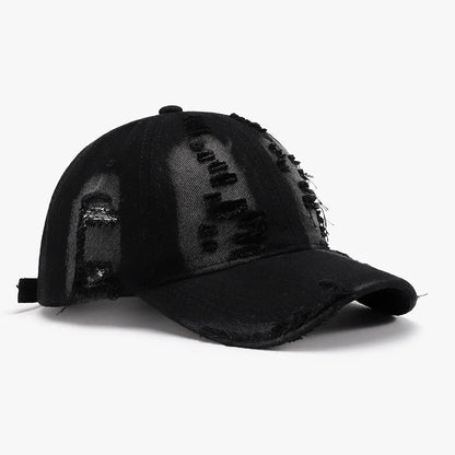 Ripped Soft-Top Panel Color-Block Personalized Washed Men's Baseball Cap