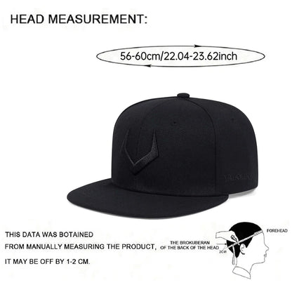 Fashionable Hip Hop Hat V Embroidered Street Skateboarding Hat Daily Leisure Sunshade Baseball Hat