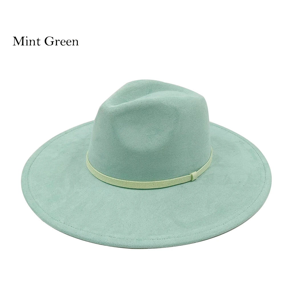 Suede Fedora Painting Felt Hats For Men And Women