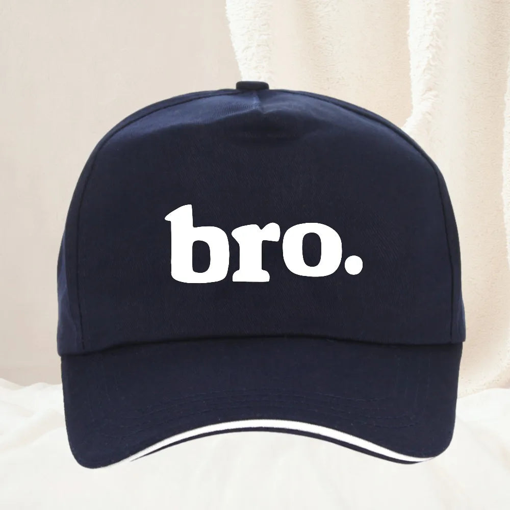 "Bro"Letter Print Baseball Cap Spring Autumn Outdoor