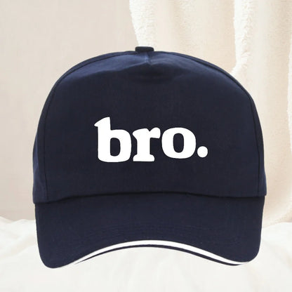 "Bro"Letter Print Baseball Cap Spring Autumn Outdoor