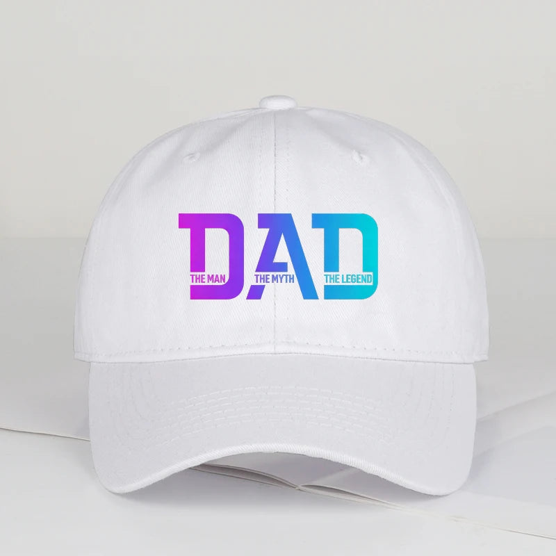 Colorful Gradient DAD Print Baseball Cap