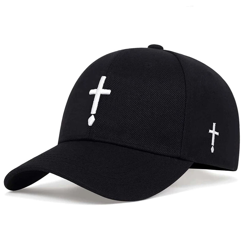 Unisex Simple Cross Water Drop Embroidery Baseball Caps