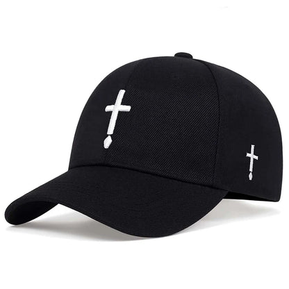 Unisex Simple Cross Water Drop Embroidery Baseball Caps