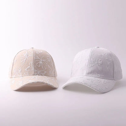 Three-Dimensional Embossed Butterfly Embroidered Baseball Cap