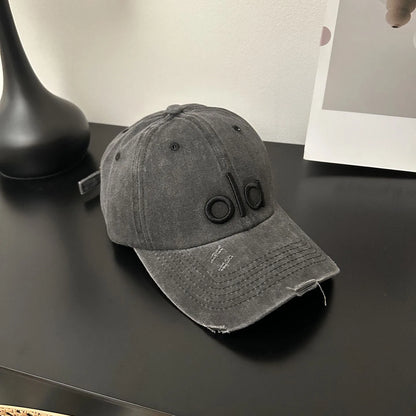 2026 Y2k Washed Denim Cap – Ola Letter Embroidery, Vintage Style Hat
