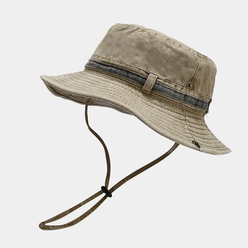 2024 Four Seasons Cotton Solid Bucket Hat Fisherman Hat