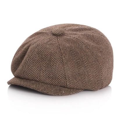 New Tweed Kids Beret Cap Vintage Style Cute Retro Newsboy Hat