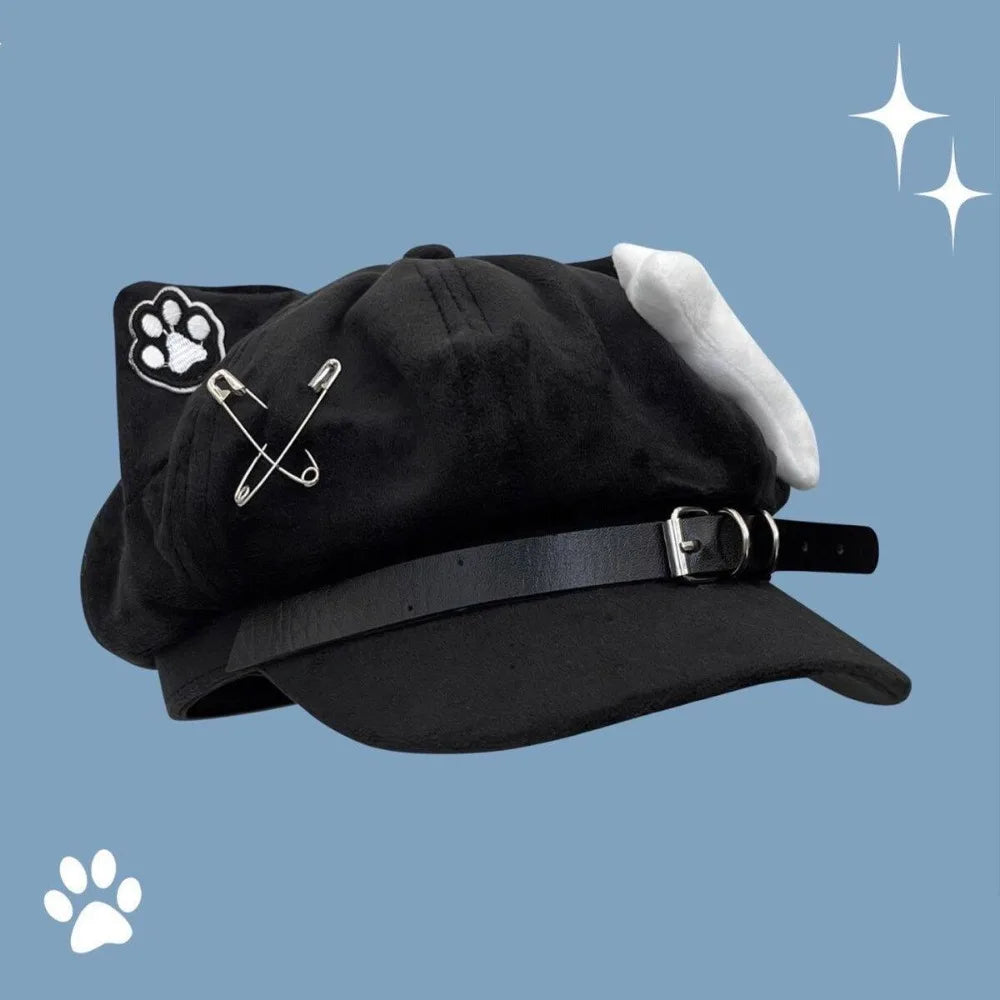 2026 Cute Cat Ears Women's Beret Anime Cat