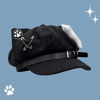 2026 Cute Cat Ears Women's Beret Anime Cat