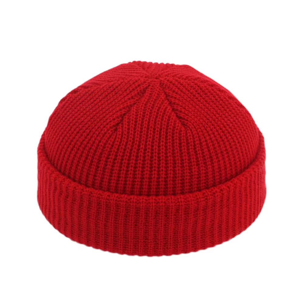 Fashion Beanie Knit Hats Men Boy Skullcap Sailor Caps Cuffs Retro Navy Short Hat