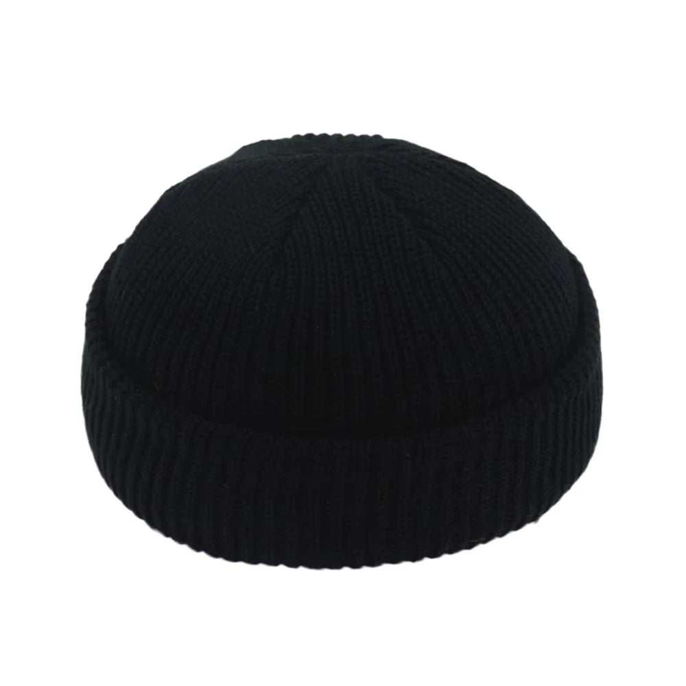 Fashion Beanie Knit Hats Men Boy Skullcap Sailor Caps Cuffs Retro Navy Short Hat