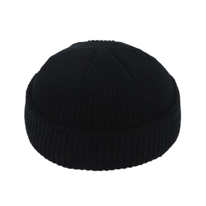 Fashion Beanie Knit Hats Men Boy Skullcap Sailor Caps Cuffs Retro Navy Short Hat