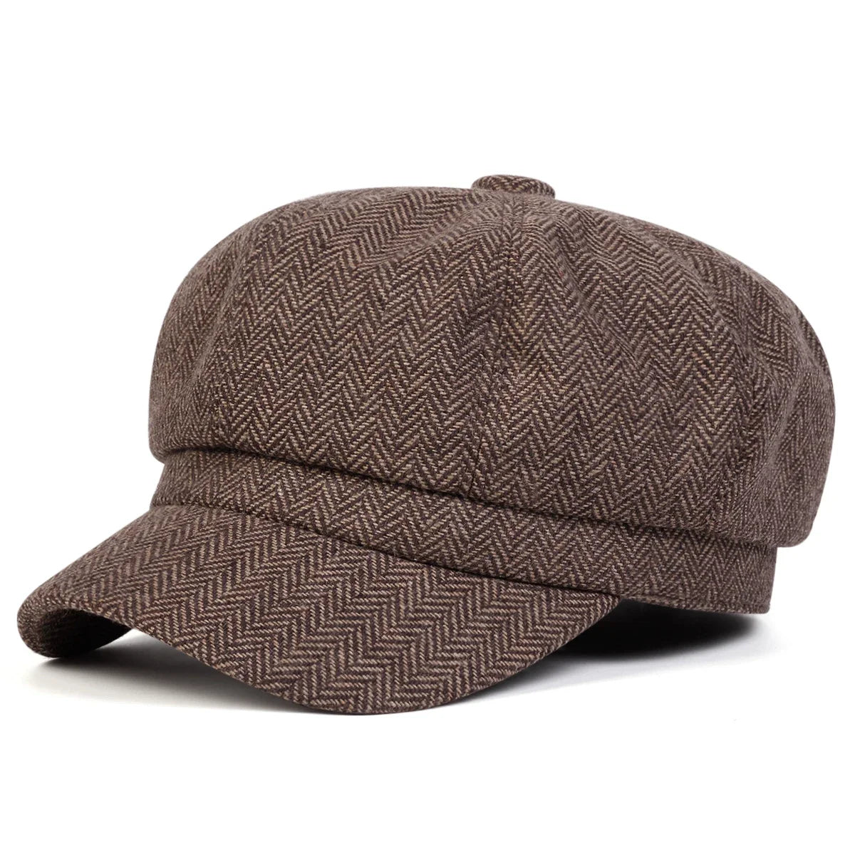 Unisex Herringbone Personality Newsboy Hat Spring Autumn