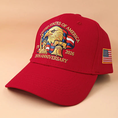 USA 250th Anniversary Eagle Print Hat Unisex Adjustable