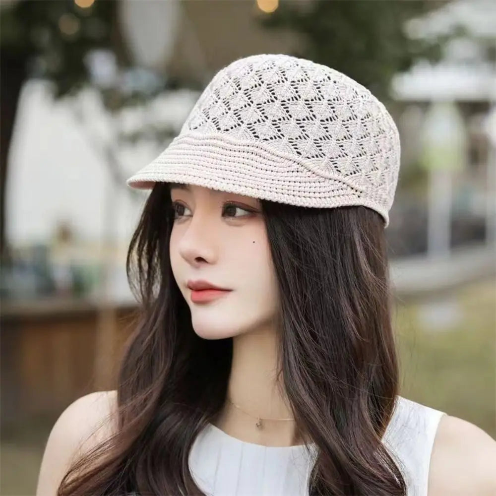 Hollow Design Headband Women's Bucket Hats Beret Hat