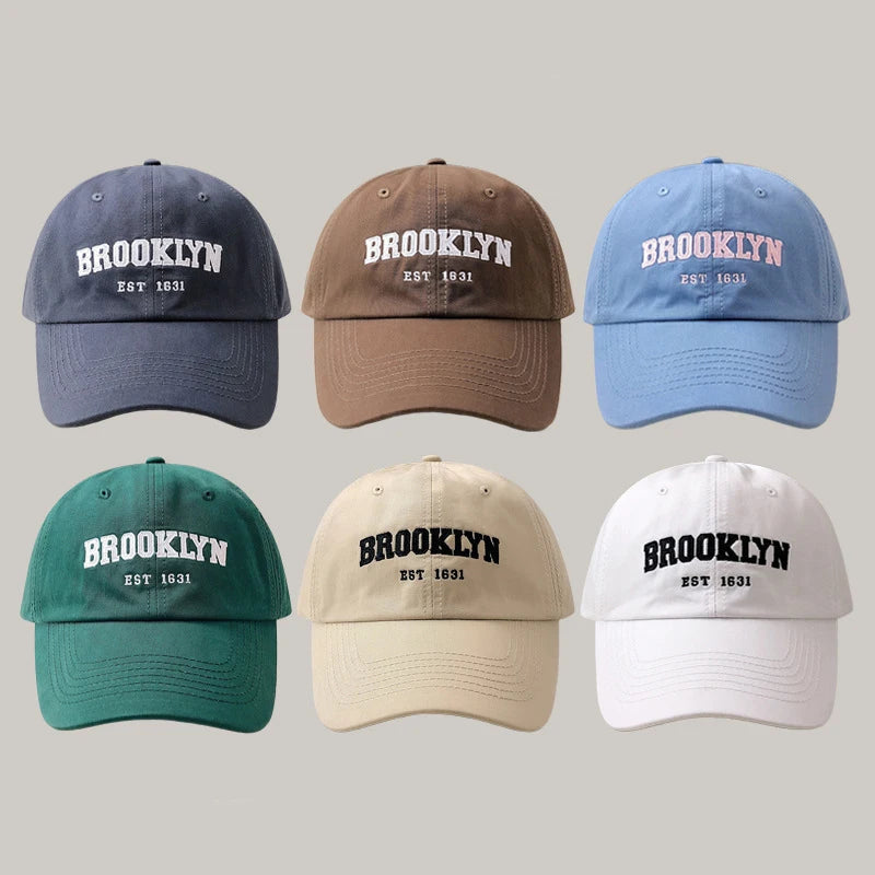 Retro Embroidery Letter Baseball Caps for Women Men