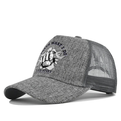 Spring Summer Printed Mesh Breathable Baseball Cap
