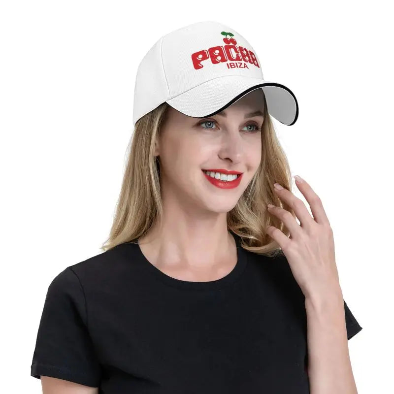 Preppy Cherry Pacha Ibiza Baseball Cap Outdoor Daily Travel Sports