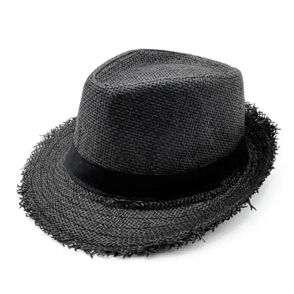 Straw Sun Hat Casual Breathable Cowboy Wide Brim Jazz Hat