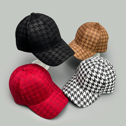 Classical Retro Houndstooth Baseball Hats