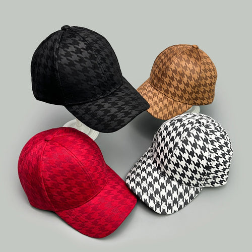 Classical Retro Houndstooth Baseball Hats