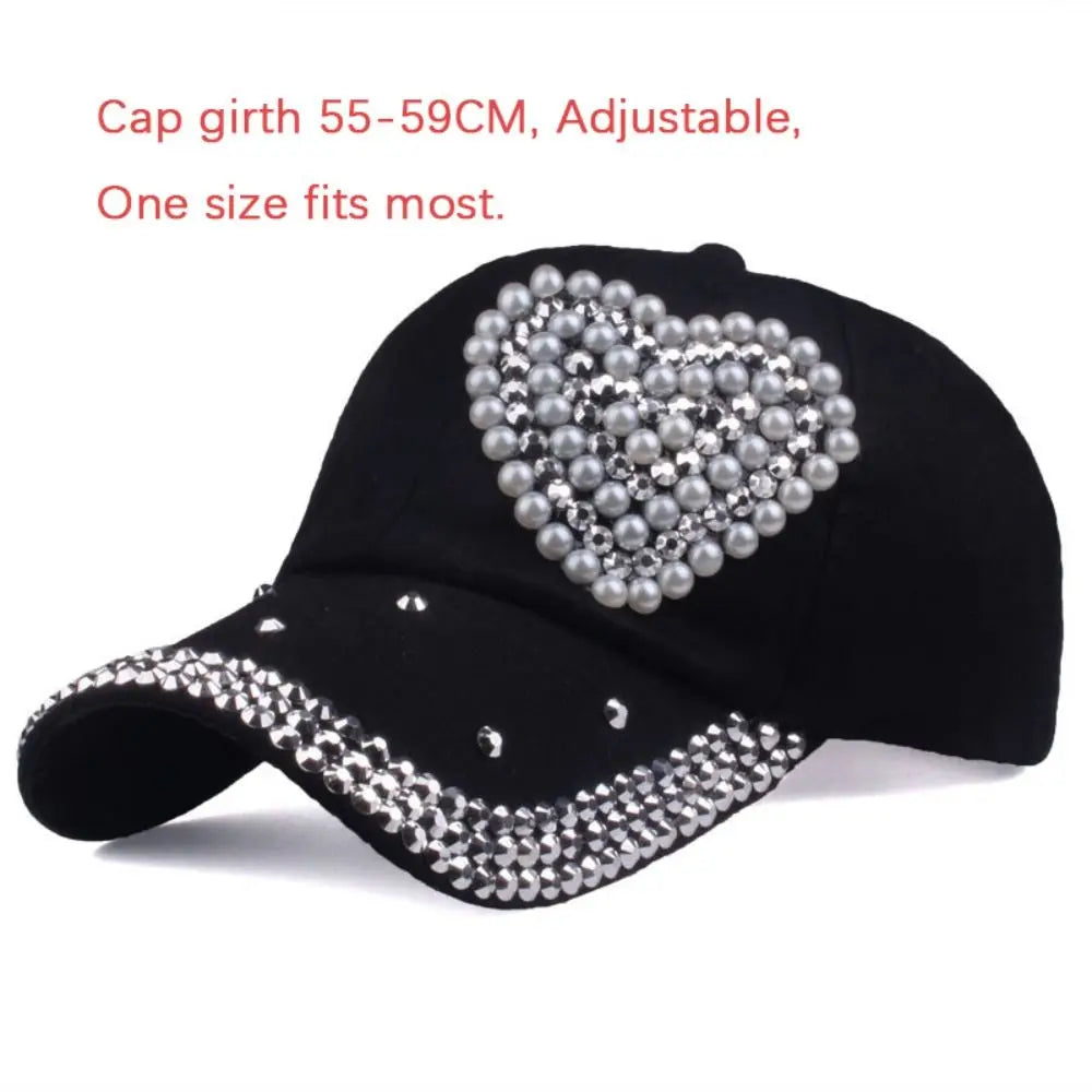 Hip Hop Rhinestones Studded Baseball Caps