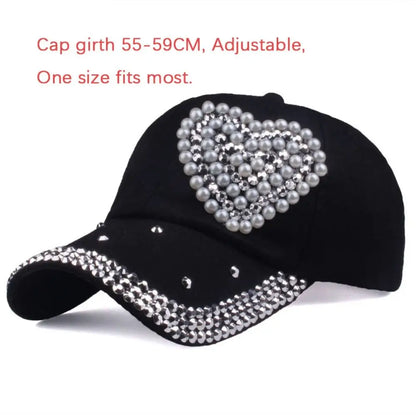 Hip Hop Rhinestones Studded Baseball Caps