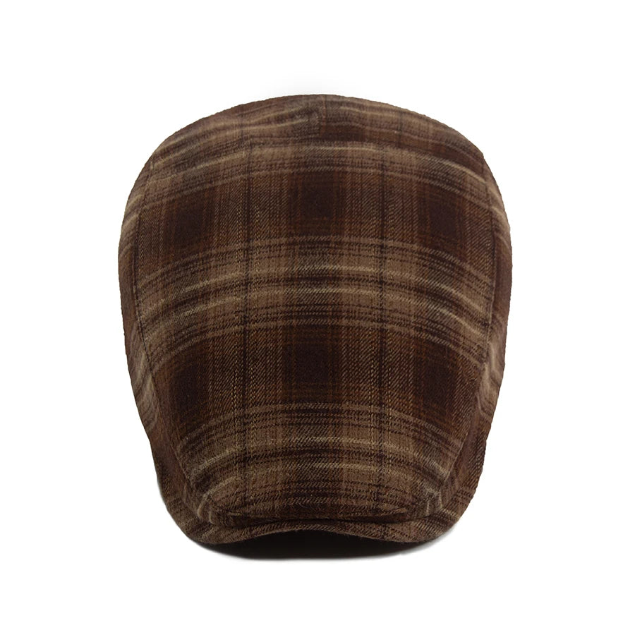 Plaid Herringbone Thin Beret Summer Men Women‘s Vintage Casual Flat Hat