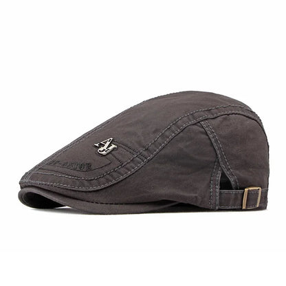 Four Seasons Cotton Letter Embroidery Newsboy Caps