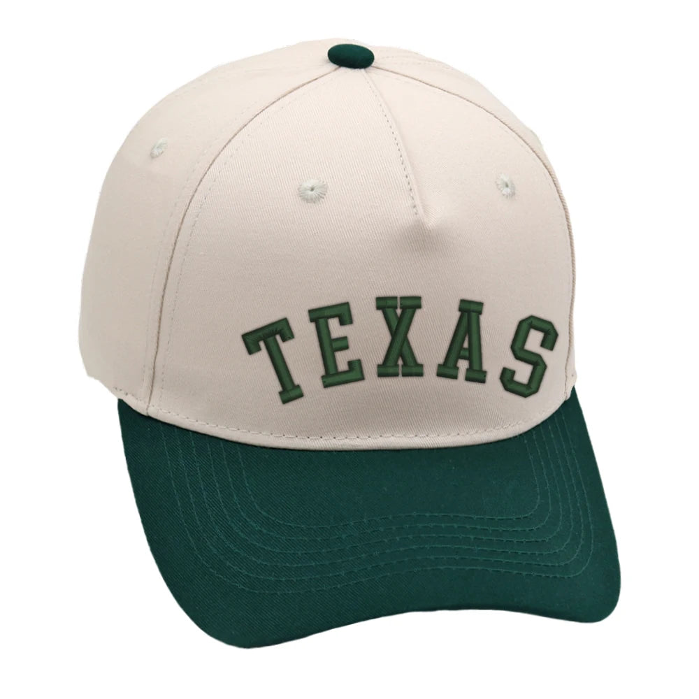 Texas Trucker Hat 3D Embroidery Two Tone Baseball Cap
