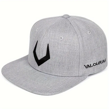 High quality Unisex Simple grey V 3D pierced Embroidery Bill Hip-Hop Hats