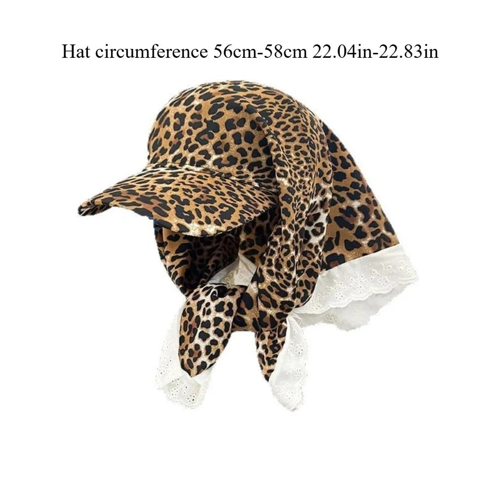 Women Plaid Tie Back Turban Hat Summer