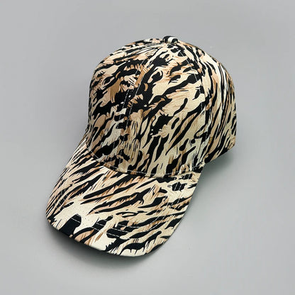 Graffiti Leopard Stripe Print Baseball Hats