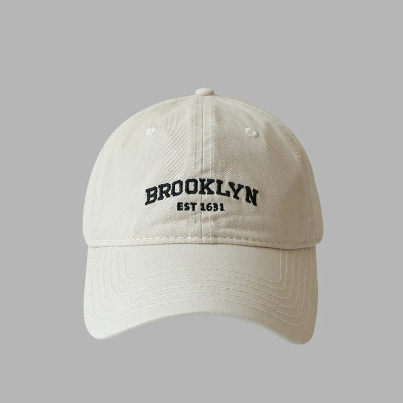 Retro Embroidery Letter Baseball Caps for Women Men
