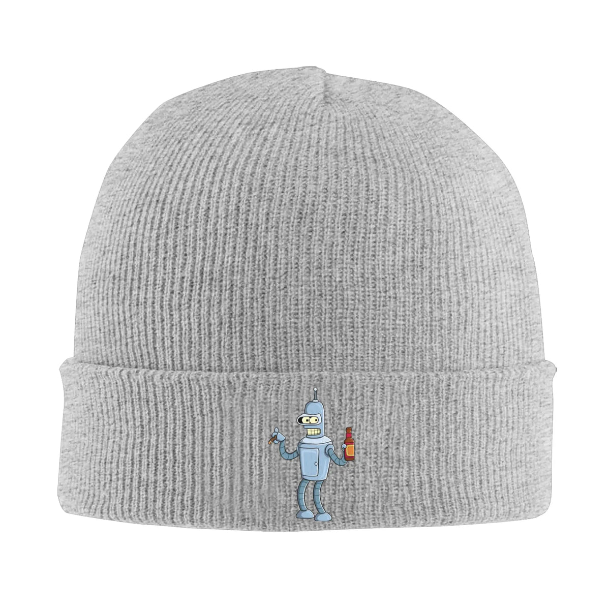 Men Women Rib Knit Cuffed Beanie Futuramas Benders Merch Winter Warm Knitted Caps