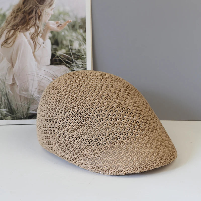 Hollowed Out Casual Duckbill Retro Artist Hat