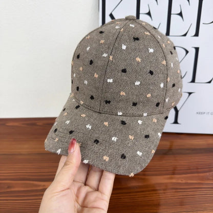Retro Embroidered Colorful Dot Baseball Cap